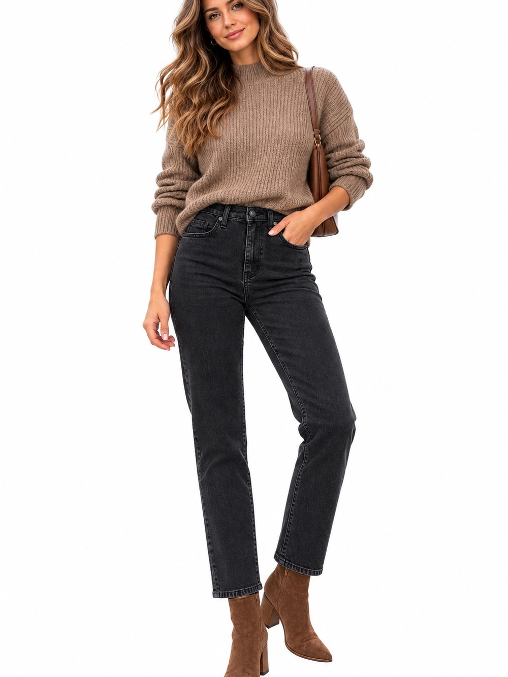 Rock & Republic Black Wash Crop Skinny Jeans Size 6 NWOT Stretch Denim Ankle